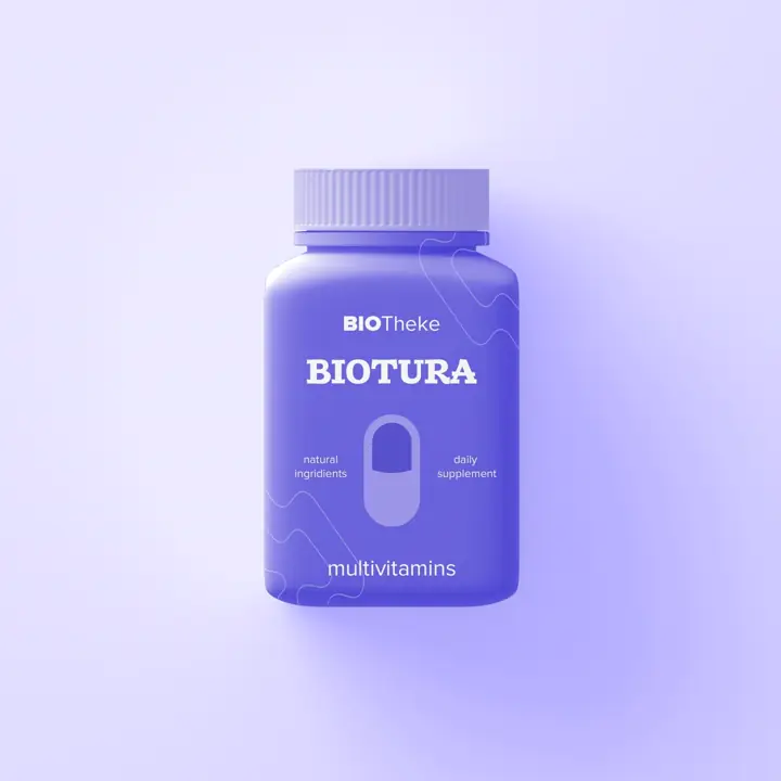 Дизайн упаковки: Банка витаминов BIOTURA