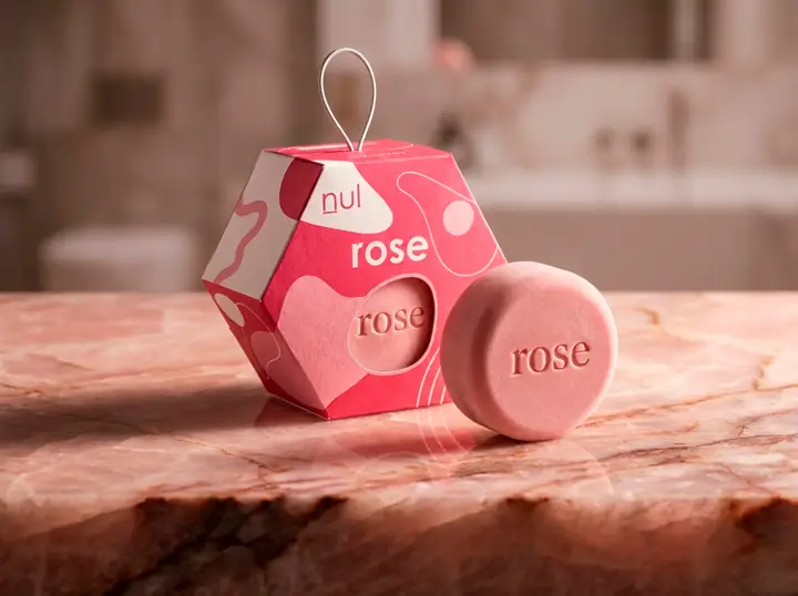 Дизайн упаковки: Шестигранная коробка мыла rose