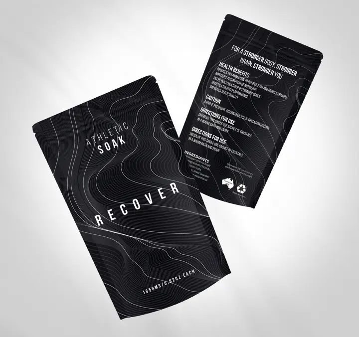 Дизайн упаковки: Чёрные пакеты RECOVER
